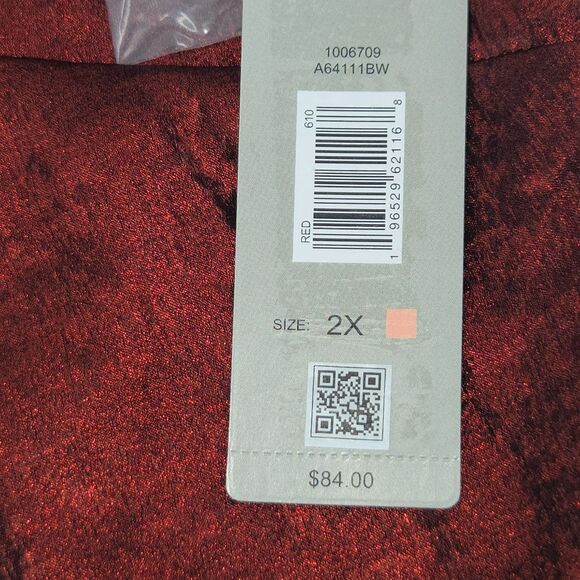 Ali Miles Shimmer Button Up Down Tunic Shirt Womens Size 2X Art To Wear Artsy - Picture 9 of 9